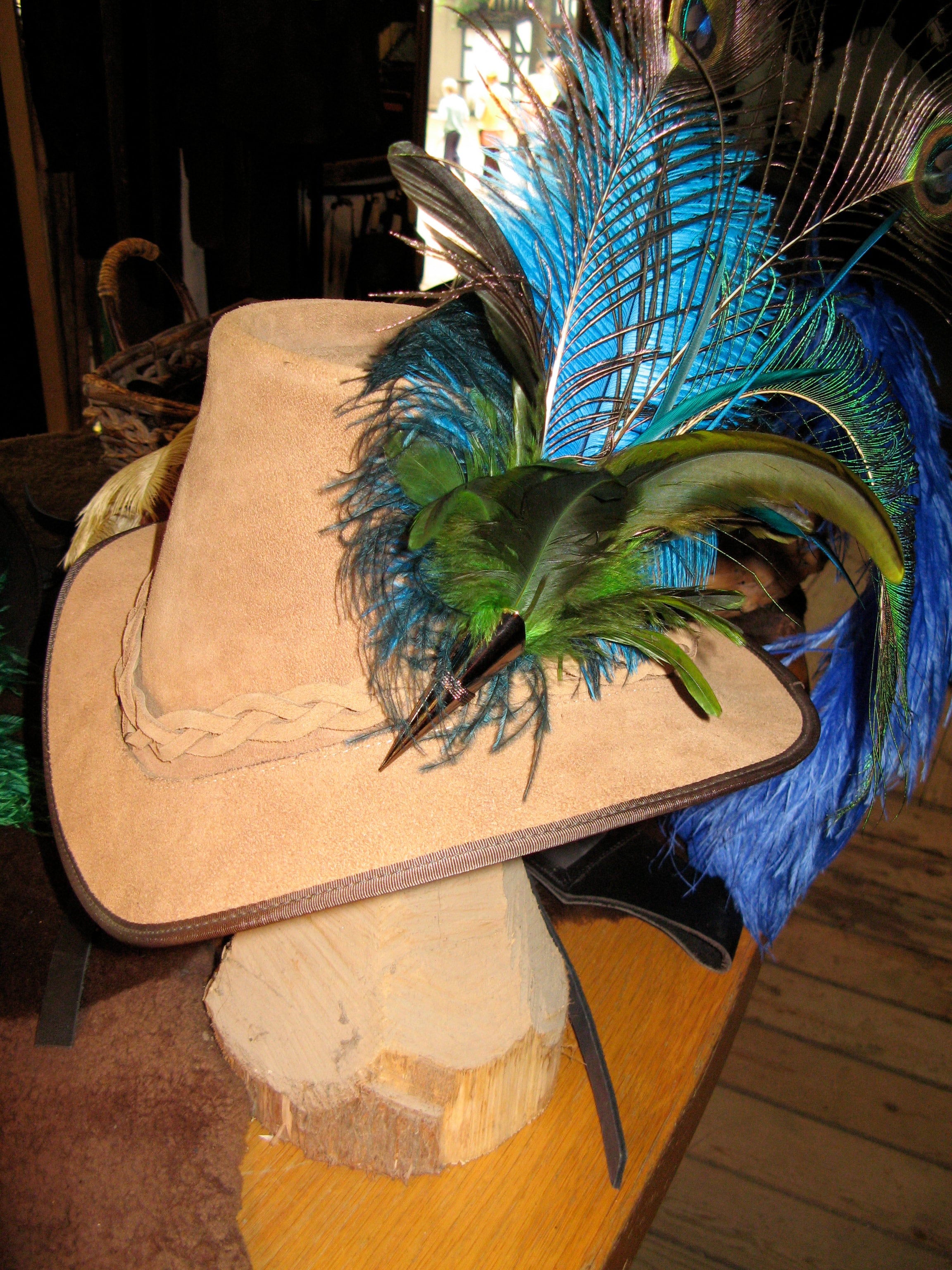 Leather Tall Hat for Renaissance, Steampunk and Victorian Costumes