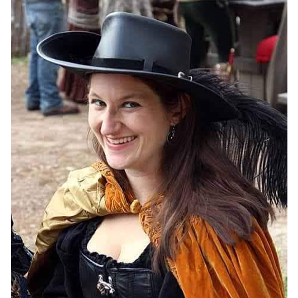 leather cavalier hat